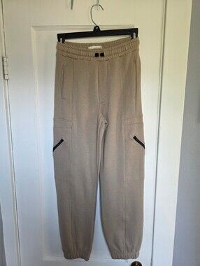 Zara Kids Beige Cargo Joggers with Zip Details